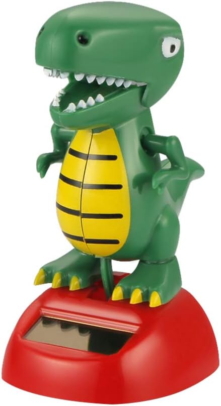 VelvxKl Car Dashboard Lovely Cartoon Dinosaur Solar Swing Car Interior Ornament Decoration