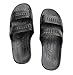 IMPERIAL SANDALS HAWAII Footwear Brown Black Gray Jesus Sandal Slipper for Women Men and Teen Classic Style (8, Black)