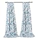 Barefoot Bungalow Cruz Coastal Curtain Panel Set, 84 x 84 inches, White