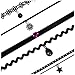 ZYG 25Pcs Black Velvet Choker Necklace for Women Girls Tattoo Stretch Gothic Leather Lace Necklace