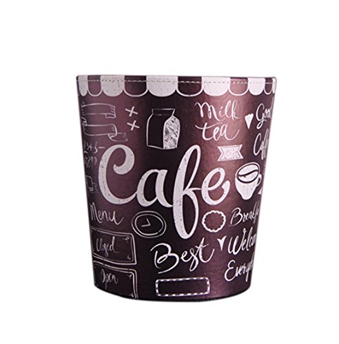 Bestwoo Trash Can Wastebasket Bin without Lid (Cafe)
