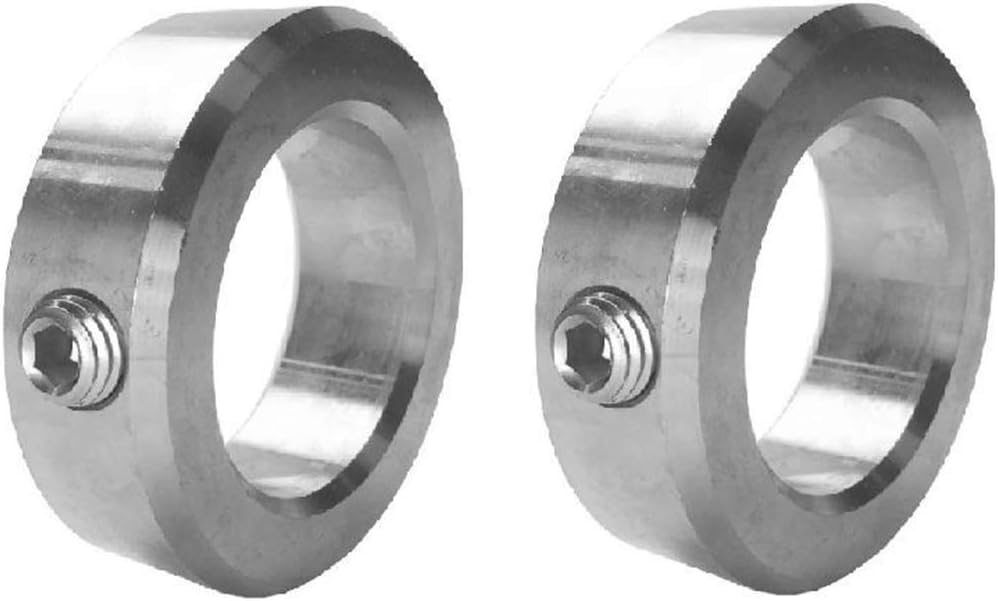Jeremywell 1-1/4" Bore Stainless Steel Shaft Collars Set Screw Style (2 PCS)