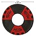 Nerf Dog Trackshot Toss and Tug Ring Dog Toy, Lightweight, Durable and Water Resistant, 9 Inches, for Medium/Large Breeds, Single Unit, Red/Black