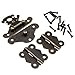 dophee Decorative Box Latch Hasps Clasp and Butterfly Hinges Kit for DIY Jewelry Box Furniture Cabinet Wooden Case, 1Pc Latch Hasps and 2Pcs Vintage Hinges with 14Pcs Screws