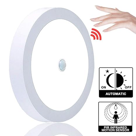 1-Pack Panel LED 12W con Sensor de Movimiento PIR, Lámpara de