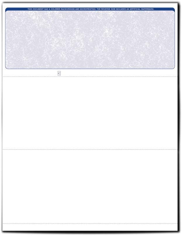 VersaCheck ValueChex - 500 Blank Business Voucher Checks - Blue Classic - 500 Sheets Form #1000 - Check on Top : Office Products