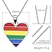 Unisex Stainless Steel Tag Rainbow Pendant Gay & Lesbian LGBT Necklace Pride Jewelry Gay Pride Accessories Pride Parade
