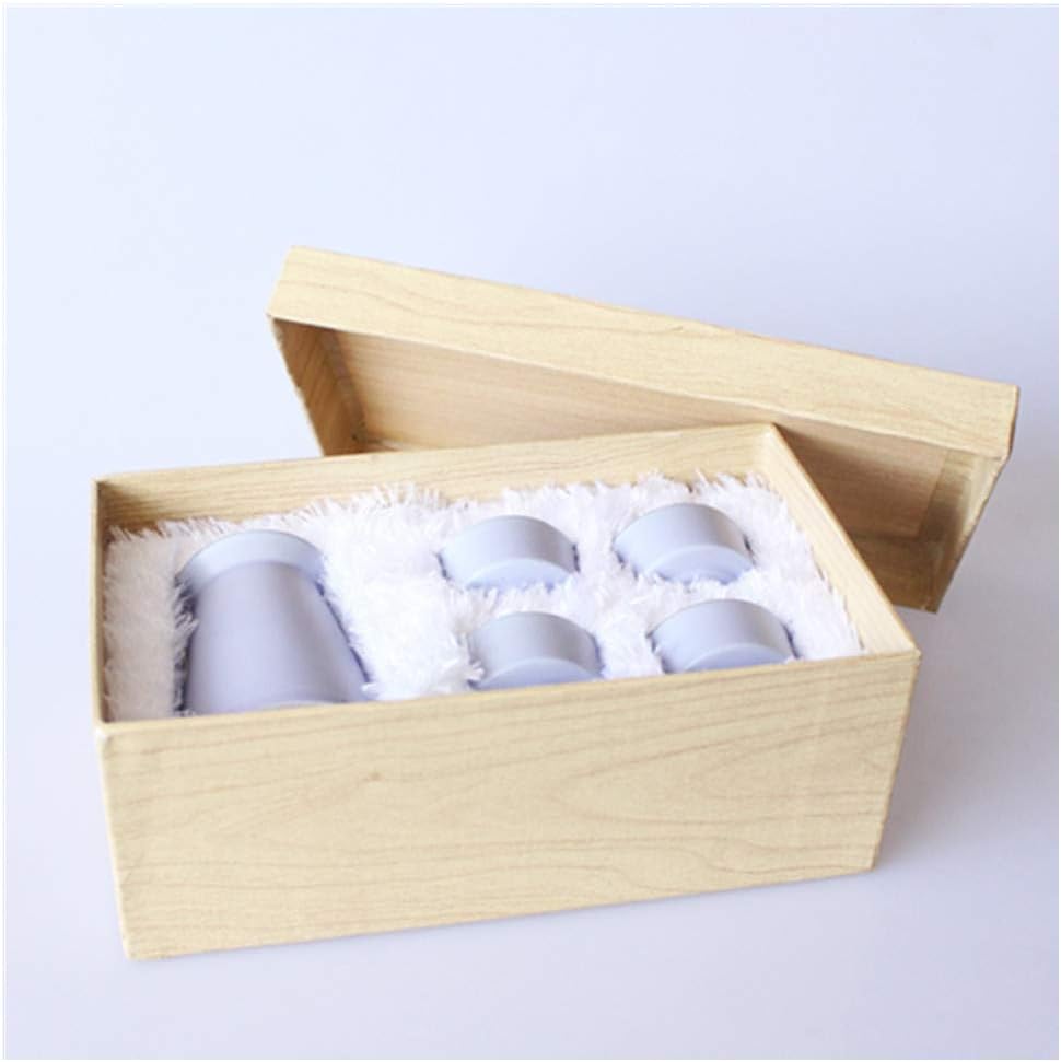 MIRUIKE Ceramic Sake 5 Piece Set Japanese Sake Cup Tea Set Gift Packaging (A)