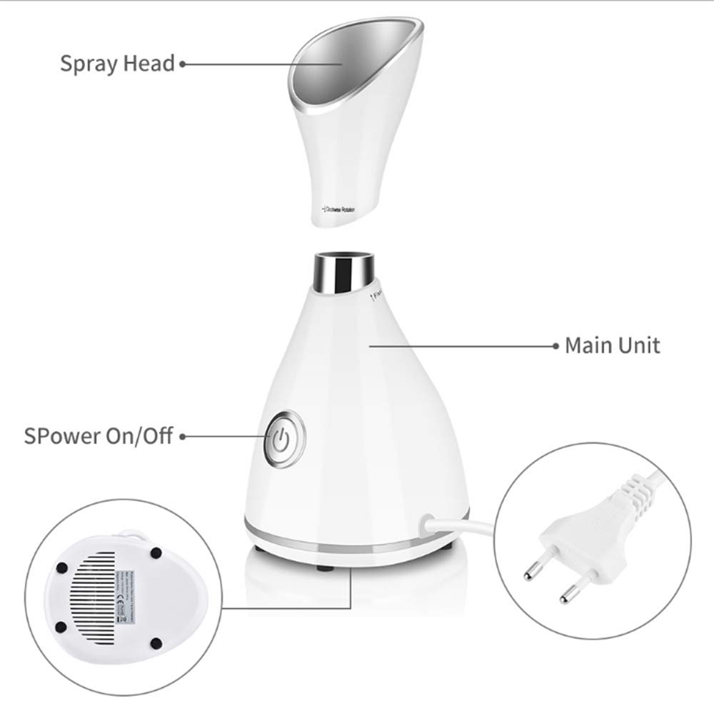 Facial Steamer Nano Ionic Face Steamer Warm Mist Humidifier for Skin Deep Cleansing Moisturizing Face Sauna Pore Steamer Skincare for Blackheads Acne Sprayer: Beauty