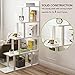 Tribesigns 5-Tier Bookshelf, White Ladder Corner Bookshelf Stepped Bookcase, Modern L Shaped Display Shelf Unit Storage Organizer, 40 x 12 x 63 Inch (White)