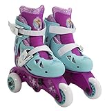 PlayWheels Disney Frozen Glitter Convertible 2-in-1 Skates, Junior Size 6-9