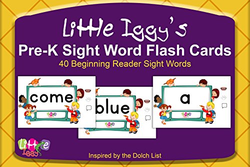 BOOK Little Iggy's Pre-K Sight Word Flash Cards: Master 40 Pre-K High Frequency Words TXT