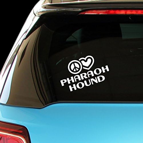 PEACE LOVE PHARAOH HOUND Dog Dogs Car Laptop Wall Sticker