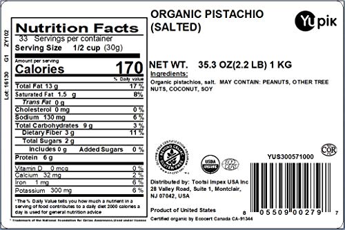 Yupik Nuts Organic Salted Pistachios, 2.2 lb, Non-GMO, Vegan, Gluten-Free - Image 4