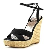 Madden Girl Womens VIICKI Open Toe Casual Canvas Platform Sandals