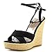 Madden Girl Womens VIICKI Open Toe Casual Canvas Platform Sandals