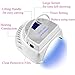 64W Wireless Rechargeable LED Gel Nail Lamp Cordless UV Led Nail Light for Gel Nails with Lifting Handle (white)