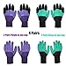 TKK 4 Pairs Garden Gloves With Fingertips Claws,Best Gift For Gardener,2 Pairs Working Gloves With Double Claws,2 Pairs without Claws,For Digging and Planting,Breathable. (purple and light green)