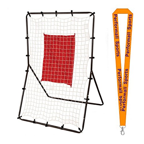 Champion Sports Bundle: Deluxe 3-Way Return Throw Black / Red with 1 Performall Lanyard PT5535-1P