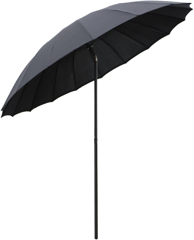 Azuma 2.5m Tilting Parasol Sun Shade Protection Garden Patio Umbrella Brolly - Black