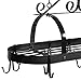 Best Choice Products Hanging Iron Pot Rack Kitchen Storage Pan Hanger Kitchen Storage Cookware
