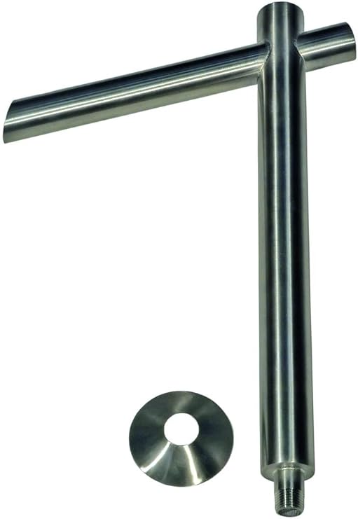 Edelstahl Wasserauslauf Für Garten - Runddesign Inkl. Rosette (46,7x27,7cm)