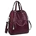 UTO Women Backpack Purse PU Washed Leather Convertible Ladies Rucksack Crossbody Shoulder Bag Red