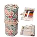 CreooGo Canvas Pencil Wrap, Travel Drawing Pencil Roll Organizer For Artist, Pencils Pouch Case Hold For 72 Colored Pencils (Pencils are not included)-Countryside,72 Holes