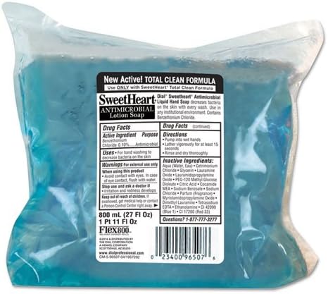 Antibacterial Soap, Trans Blue, Pleasant Scent, 800mL Refill, 12/Carto