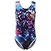 BAOHULU Girls Gymnastics Leotards Shiny Spliced Scale Dance Clothes 3-12 Years B166_Galaxy_12A
