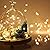 ILLUNITE LED Solar String Lights 33ft 150leds Bendable Copper Wire Lights Multi-Color Decorative Lighting for Christmas Wedding Party Home Decoration