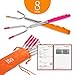 BBQStyle Marshmallow Roasting Sticks, Set of 8 Pack Premium 45'' Extendable Rotating Telescoping Forks for Hot Dog & Smores, Special Safe and Healthy Cookware for Campfire, Camping & Bonfire