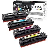 GPC Image Compatible Toner Cartridge Replacement for HP 410A CF410A CF411A CF412A CF413A to use with Color Laserjet Pro MFP M477fdw M477fdn M477fnw Pro M452dn M452nw M452dw Printer Toner (4 Pack)