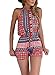 PAKULA® Women's Sleeveless Bohemian Casual Romper Short Jumpsuit