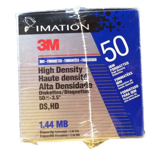 Imation 3.5" Diskettes 3M IBM Formatted High Density DS, HD 1.44MB, Box of 50