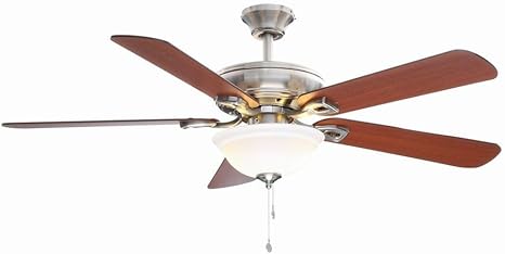 Hampton Bay Rothley 52 In Indoor Brushed Nickel Ceiling Fan With
