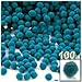 The Crafts Outlet 100-Piece Multi Purpose Pom Poms, Acrylic, 7mm/0.28-inch, Round, Turquoise Blue