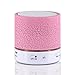 ANRANK BS63570AK Super Bass Mini Portable Bluetooth Wireless Speaker with LED and Build-in Mic Support AUX TF iPhone Samsung Smartphone PC Tablet (Pink)