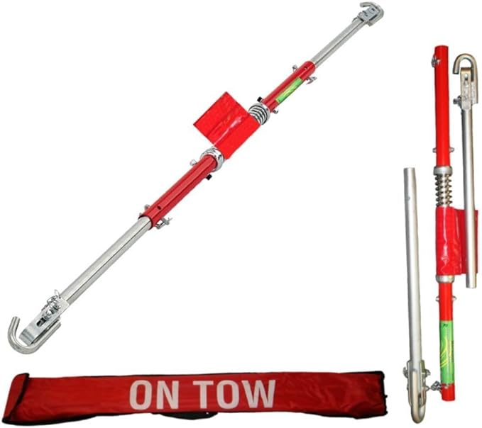 2 Ton Tonne Recovery Tow Bar, Towing Pole C/W Spring Loaded Damper