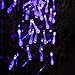 Solar Fairy Garden Lights, Satu Brown 21ft 30 LED Outdoor Water Drop String Waterproof Decorative Lighting for Home, Patio, Yard, Christmas Tree, Parties (Purple)