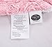DaDa Bedding Luxury Faux Fur Throw Blanket - [ Non Shedding - Machine Washable] Fluffy Super Cuddly Soft Roses Sherpa Backside - Warm Plush for Lap or Sofa - Bright Vibrant Pink & White - 90