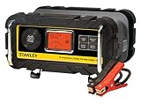 STANLEY BC15BS Fully Automatic 15 Amp 12V Bench Battery Charger/Maintainer with 40A Engine Start, Alternator Check, Cable Clamps