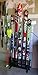 StoreYourBoard Ski Storage Rack, Freestanding 5 Pair Skis Floor Rack, Standard Skis