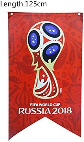 Yuchoi 2018 FIFA World Cup Trophy Pattern Flag Banners Trophy Bunting Hanging Flag