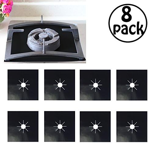 Stove Burner Covers - 8 Pack Gas Range Protectors Gas Stove Covers Burner Protectors Non-Stick CuttableProtectors