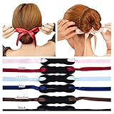 6 PCS Bun Maker Hair Bun Shapers Women Girls Beauty Crown and Donut Maker Donut Hair Style Hair Roller Headband Magic DIY Curler Roller Hair style Styling Tool Party Hair Accessories