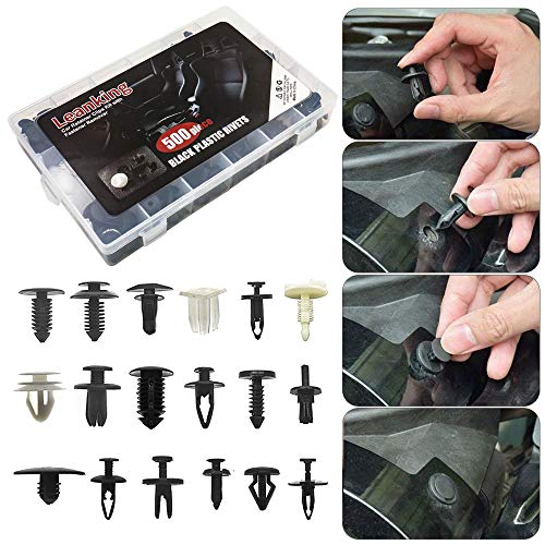 Leanking Car Retainer Clips Plastic Fasteners Kit Auto Push Pin Rivets Set -Door Trim Panel Clips for BMW,Toyota, Honda, Benz, Nissan, Subaru, Mazda Etc 512PCS (520 pcs) - Thumbnail 3