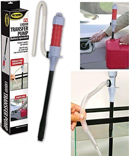 Liquid Transfer Siphon Pump Battery Powered Gas Oil Water Fish Tank Bathroom NEW
