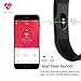 laucin Fitness Tracker, ID115HR Sport Activity Wristband with Heart Rate Monitor :Waterproof Intelligent Bracelet - Sleep Monitoring/SMS/Camera Control/for Android and iOS Black Black