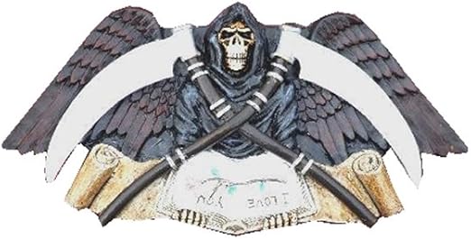 grim reaper belt buckle
